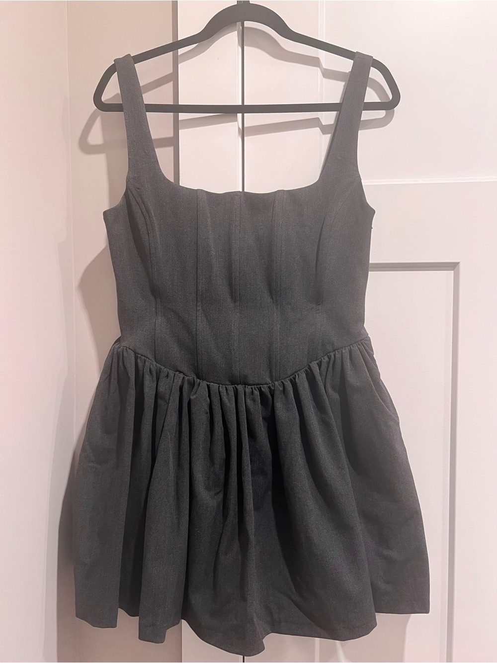 ZARA Women’s Dark Gray Sleeveless Party Dress